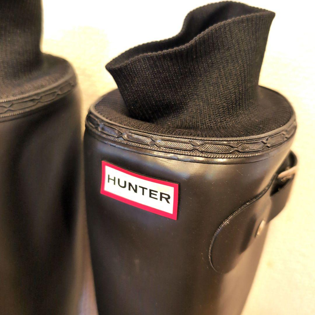未使用タグ付　HUNTER ORIGINAL TOUR ブラックレインブーツ
