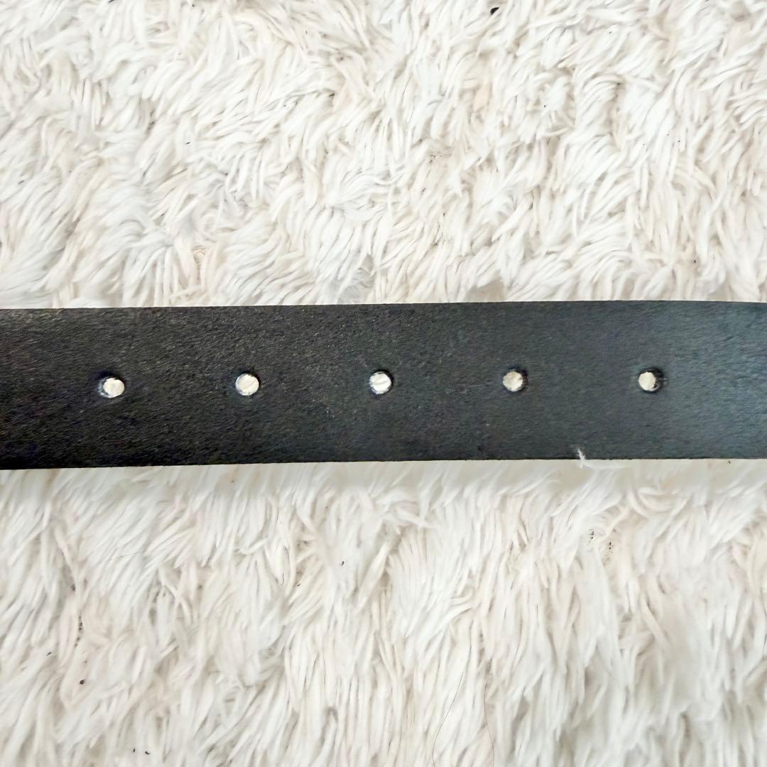 【極美品】フェンディ ベルト ズッカ ロゴ シルバー メンズ レザー ブラック