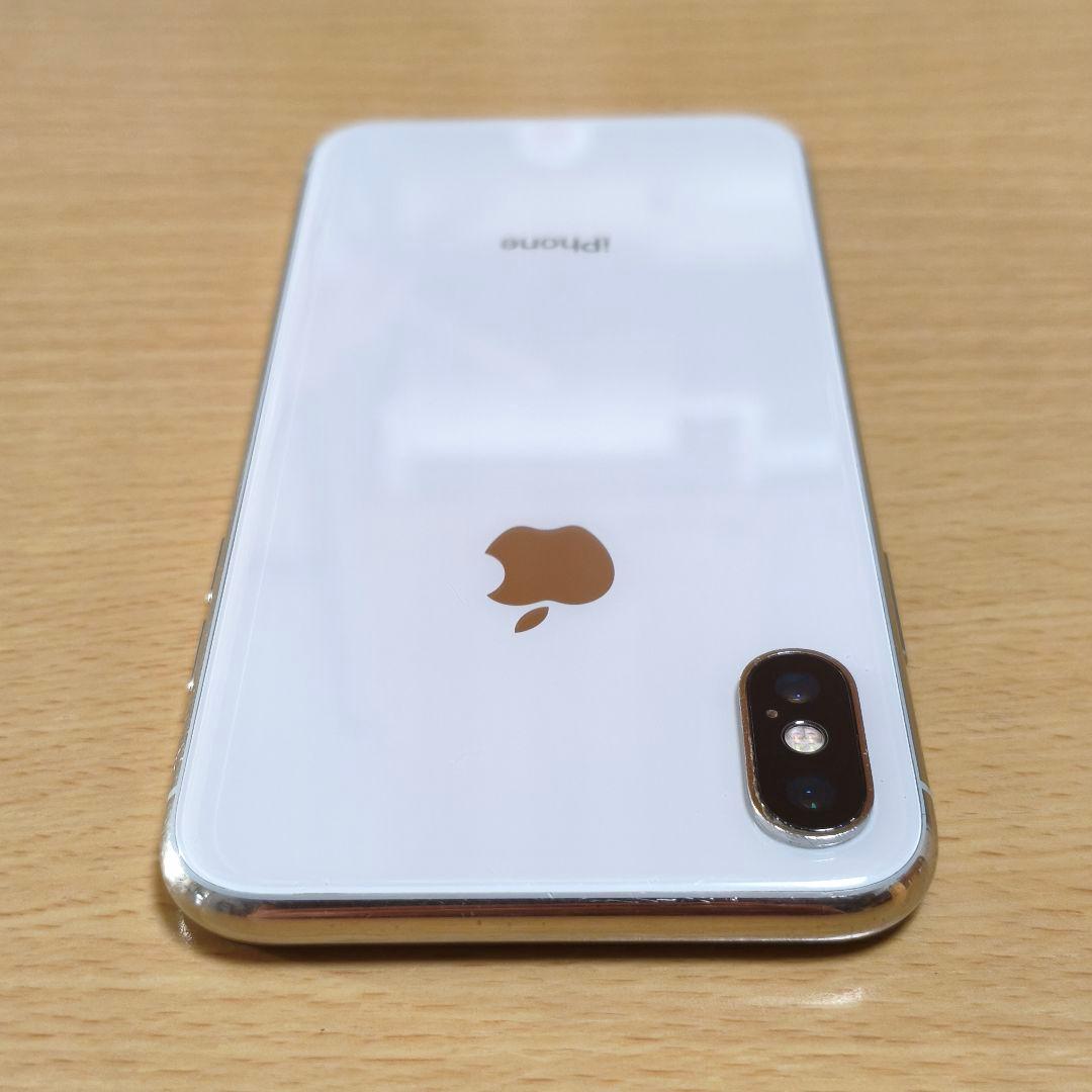 バッテリー100% SIMフリー iPhone X 64GB シルバー