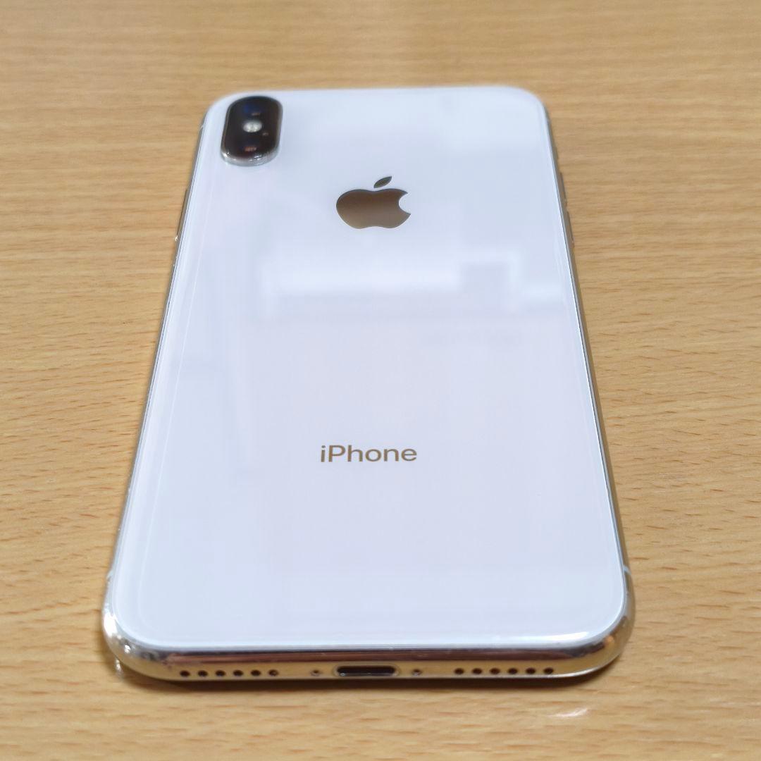 バッテリー100% SIMフリー iPhone X 64GB シルバー