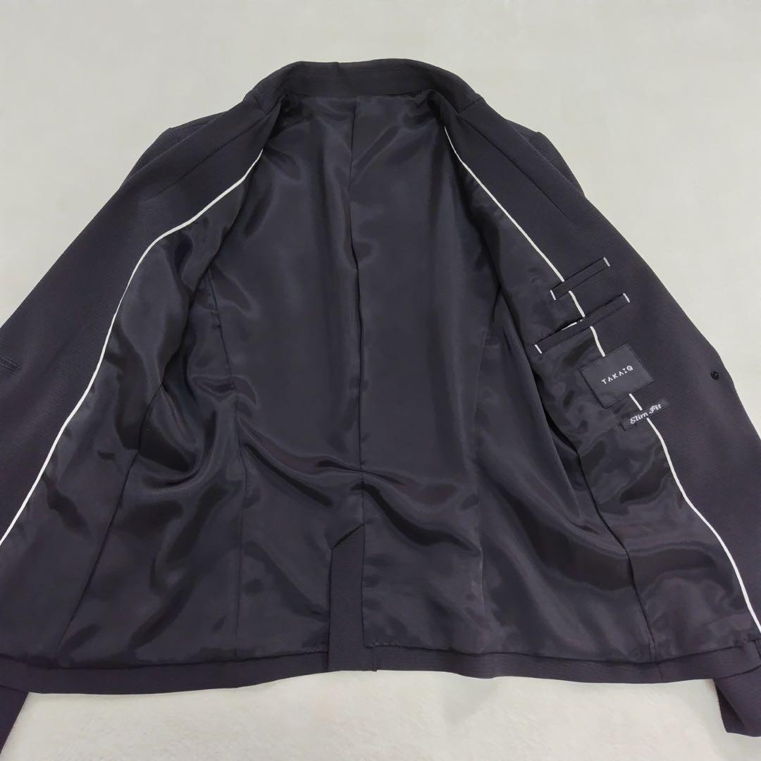 美品 タカキュー セットアップ スーツ フォーマル 就活 リクルート 黒