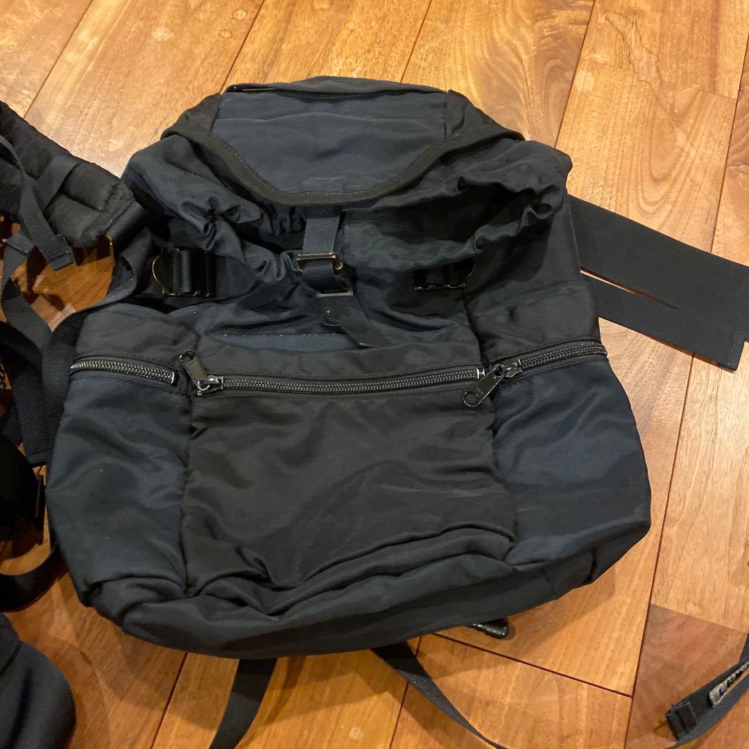 LGB バッグパック　ナイロン製　ブラック　ミニバッグ付き
