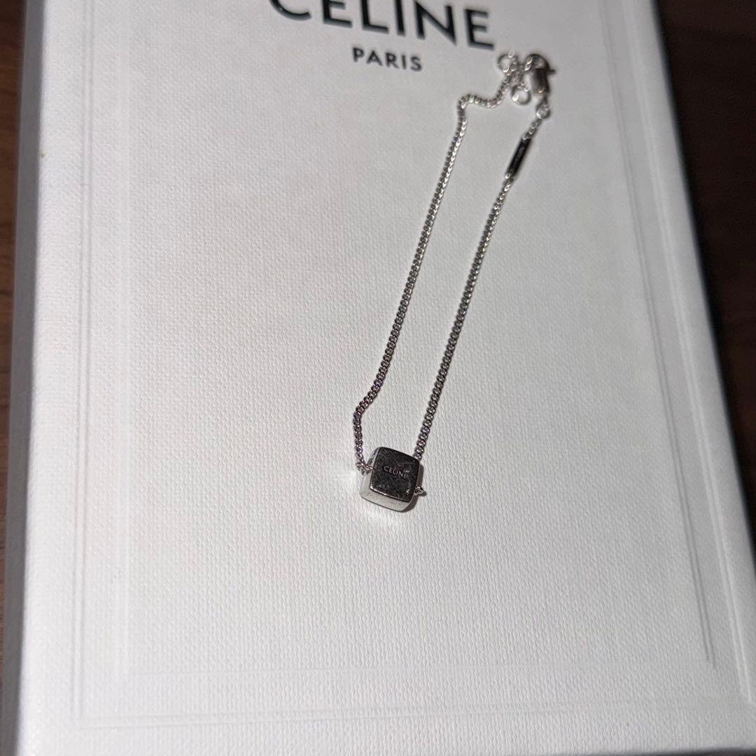 たかたか CELINE シルバー アンクレット オニキス シルバー925