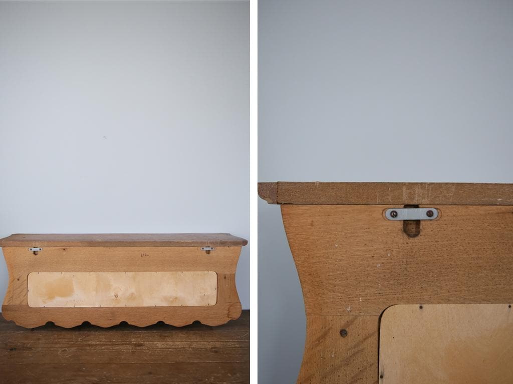 フランスアンティーク木製ウォールフック/シェルフ/壁掛けラック(90-86)