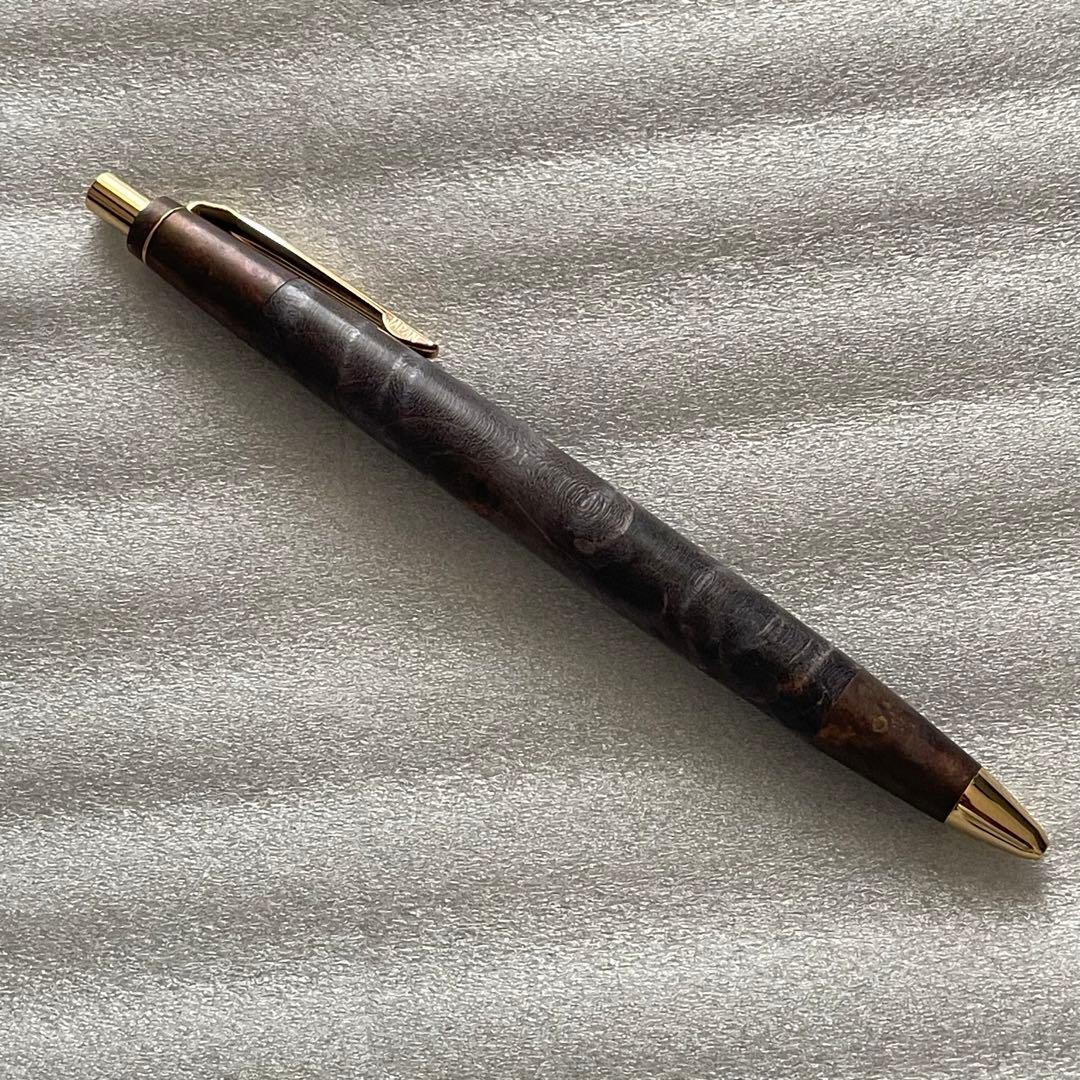 野原工芸楓スタビ斑紋孔雀色金具シャーペンゴールド金具