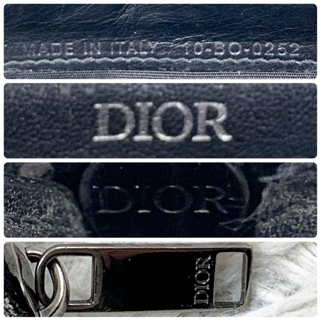 【✨美品✨】ディオール オブリーク ジャガード ラウンドジップウォレット