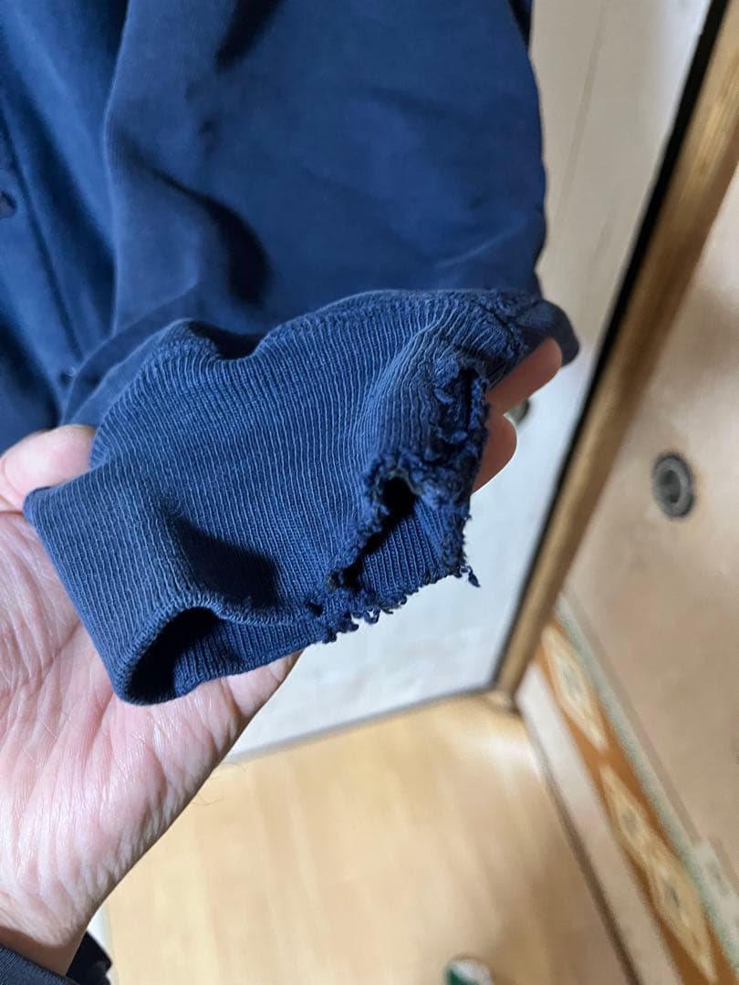 Champion ネイビー ボタン付きカーディガン