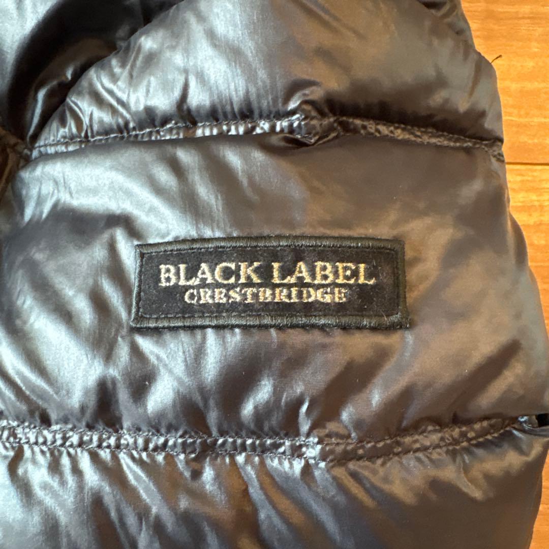 ブラックレーベル　メンズダウンジャケット チェック柄(サイズM)