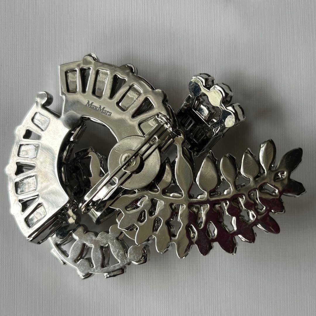 極美品　MaxMara ブローチ クリスタル