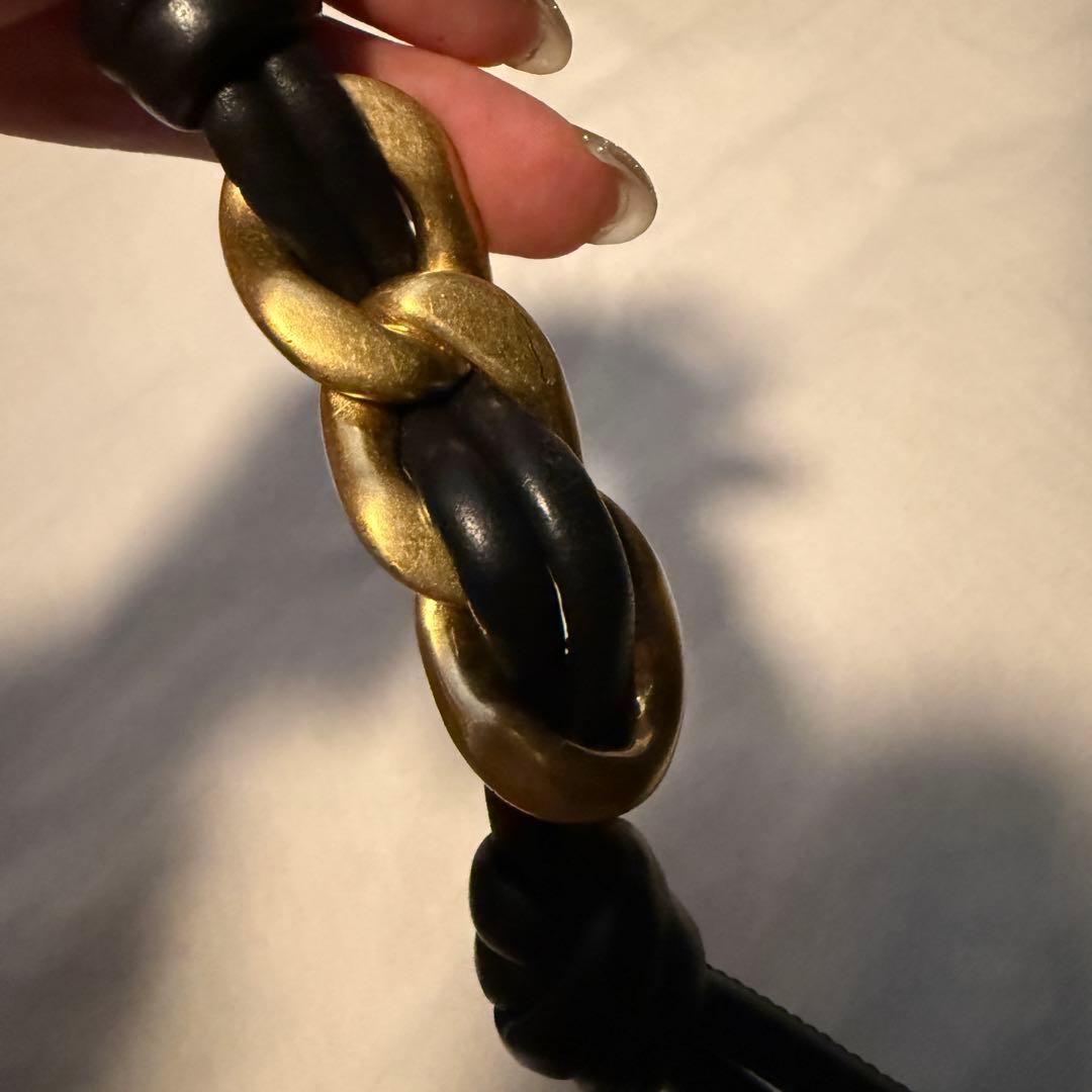 BOTTEGA VENETA ボッテガヴェネタ　ブラック　レザー　キーリング