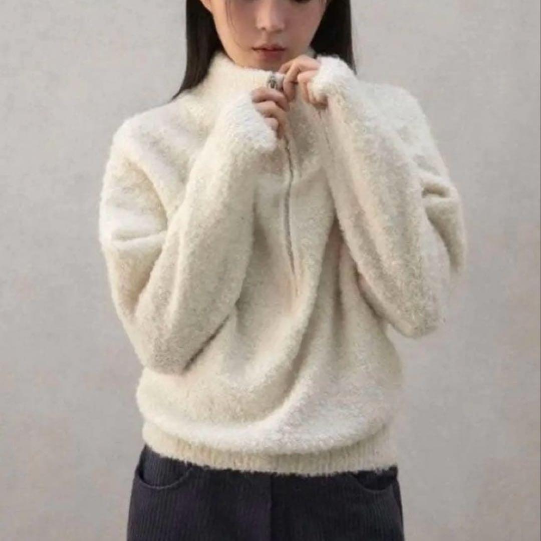 【美品】New Cottage Zipper Knit