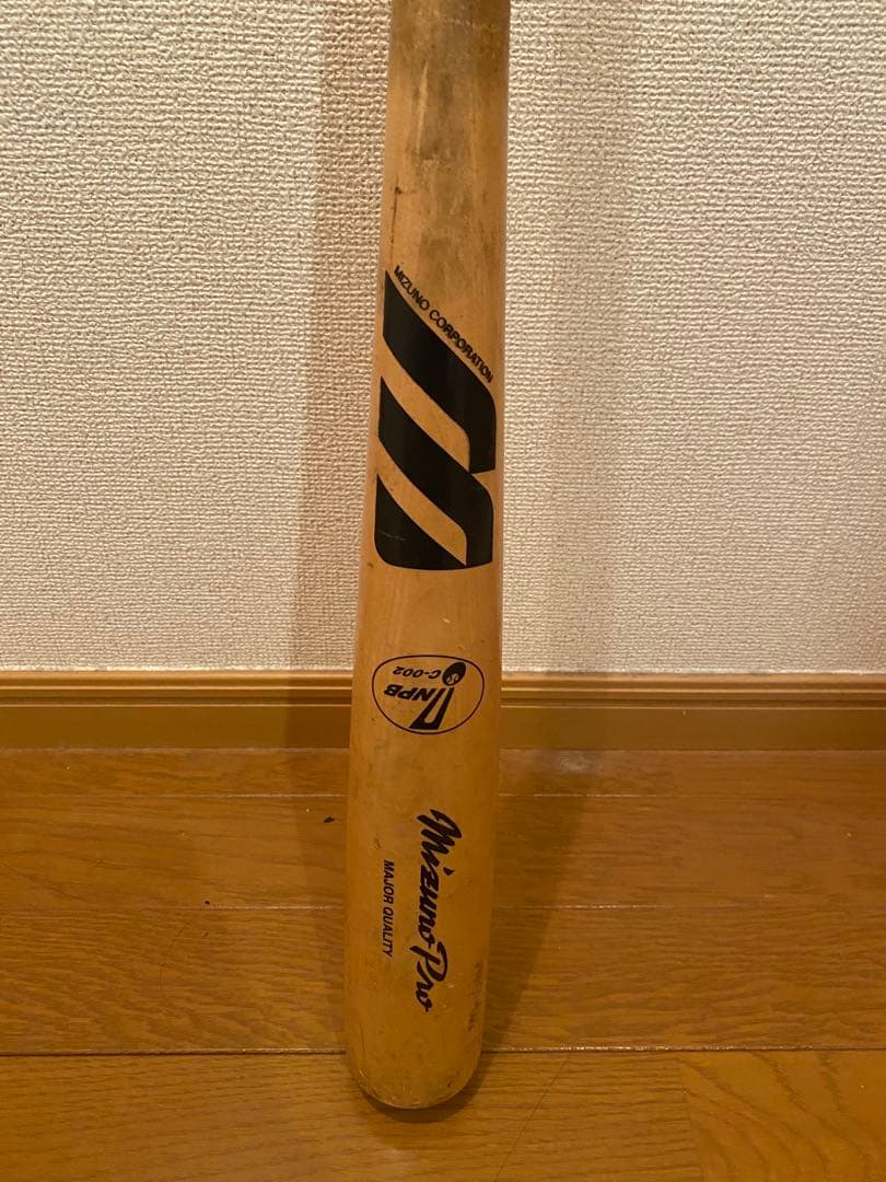 ミズノプロ硬式木製バットNPBロゴ入り　プロ支給品　ジャイアンツ