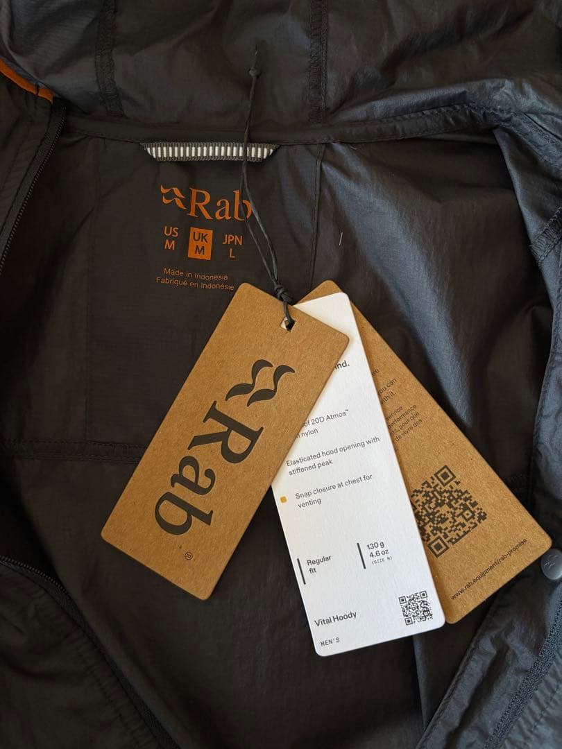 Rab バイタルフーディー　メンズ　グラフェン（マーマレード）