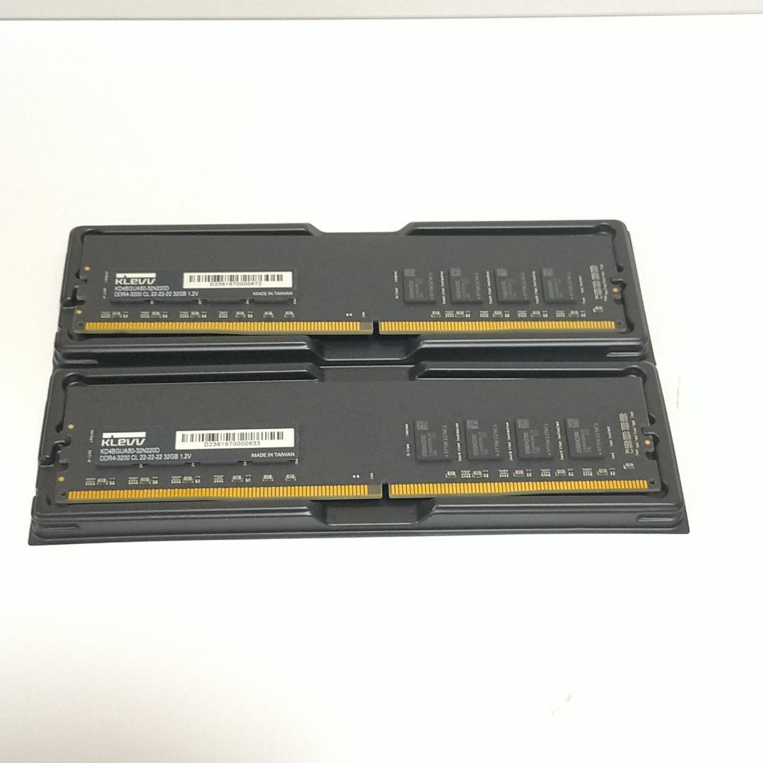 【動作確認済】KLEVV 32GBx2枚 64GB DDR4-3200