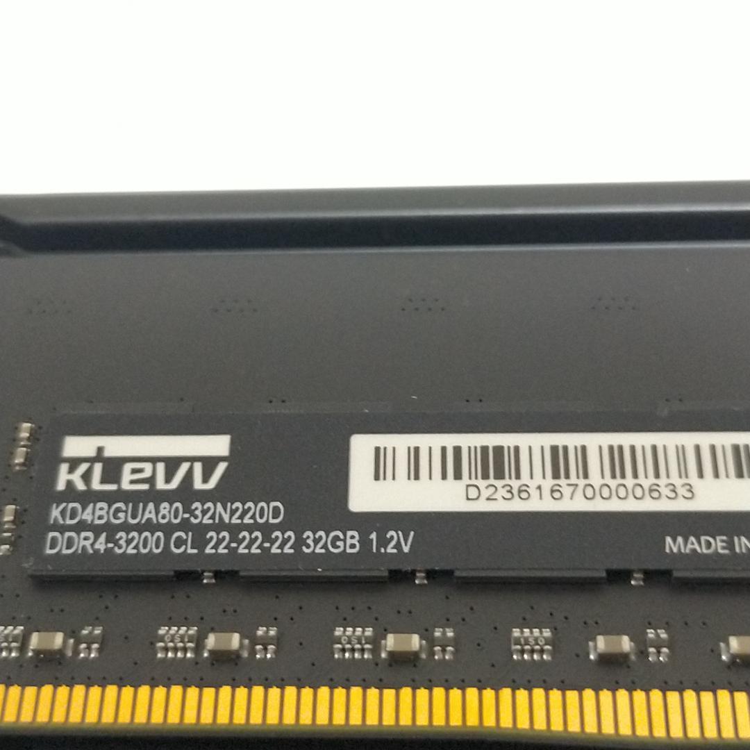 【動作確認済】KLEVV 32GBx2枚 64GB DDR4-3200