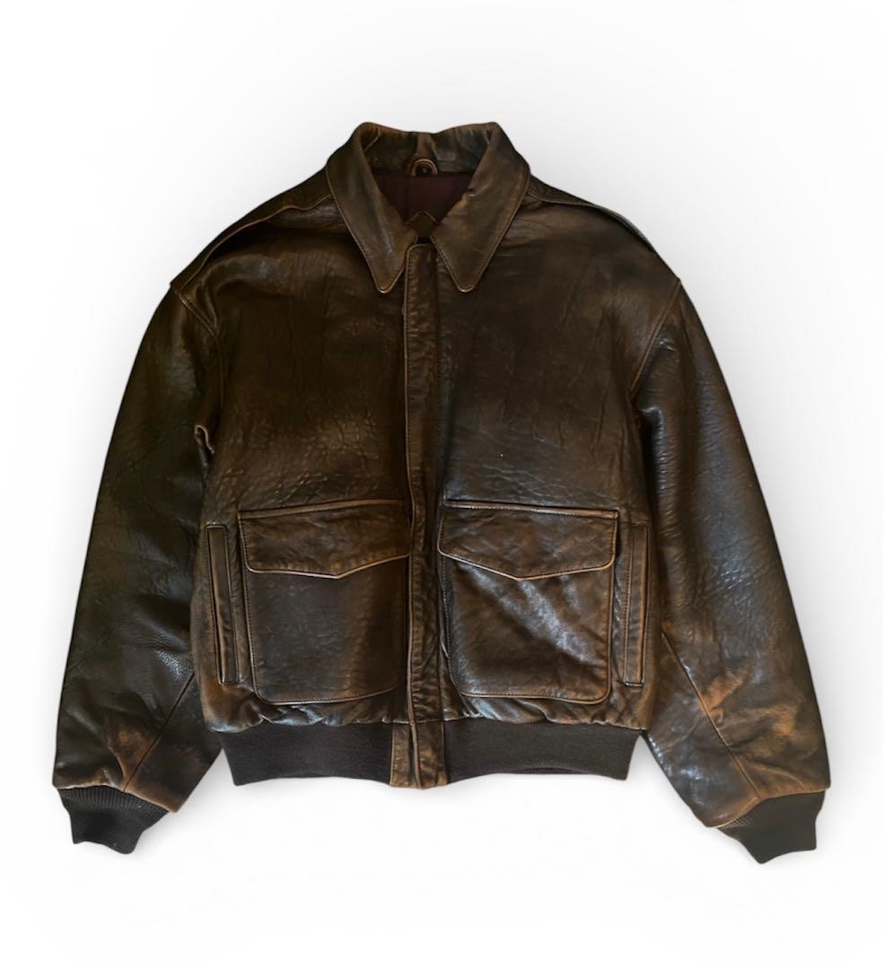 U.S ARMY A-2 フライトジャケット　レザージャケット　ラムレザー
