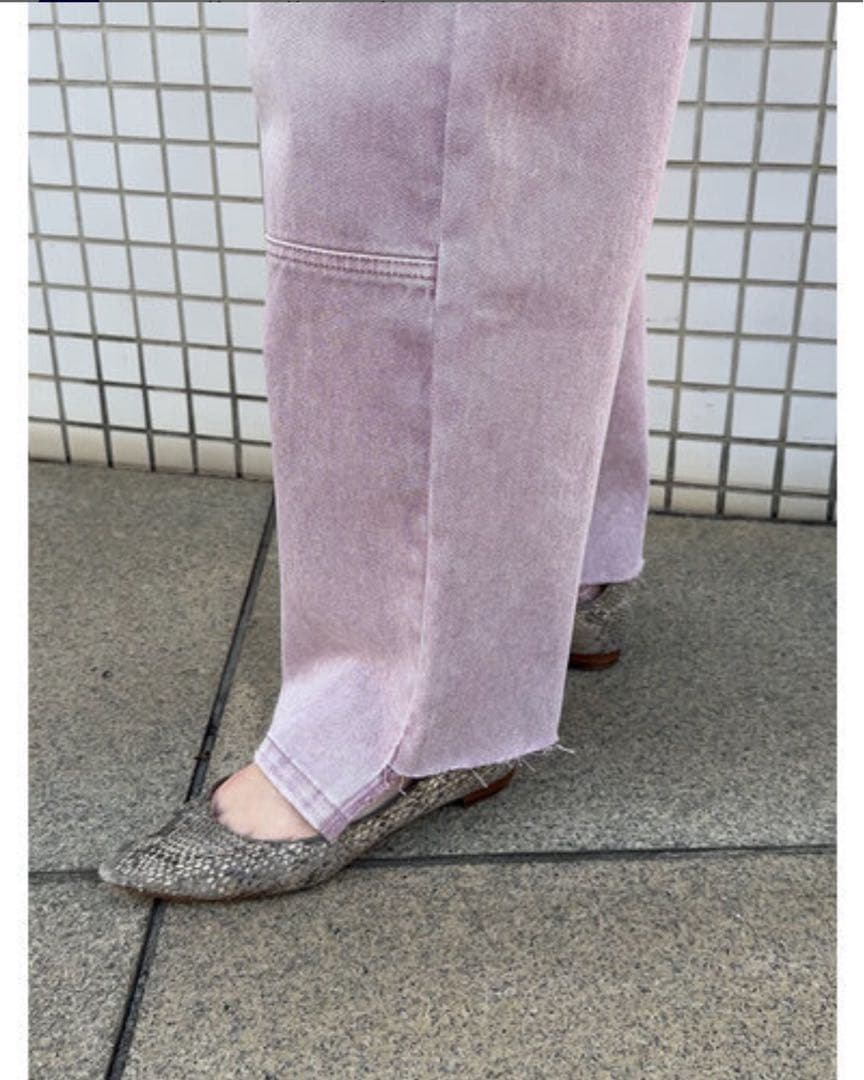 最終価格【YENN】ハイライズタックワイドパンツ／ピンク38