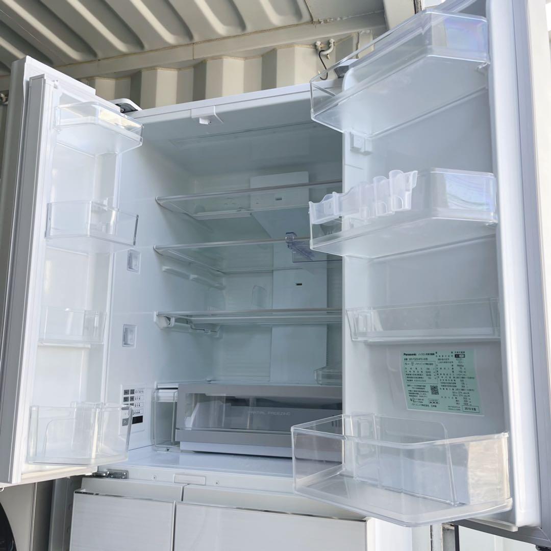 取付無料！パナソニックはやうま冷凍エコナビ搭載木目調ホワイト大型冷蔵庫！洗濯機