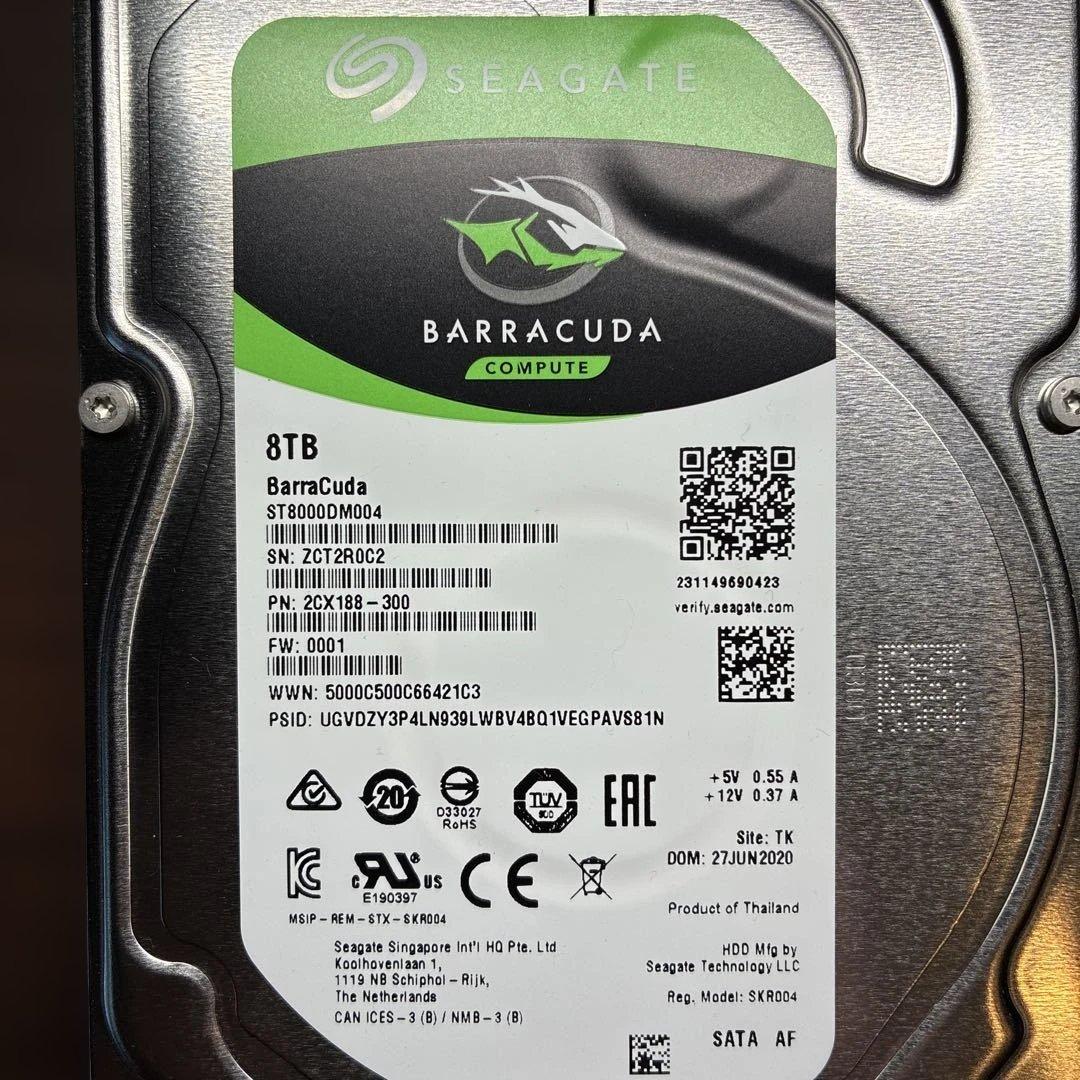 新品箱なし 8TB HDD SEAGATE BARRACUDA ④
