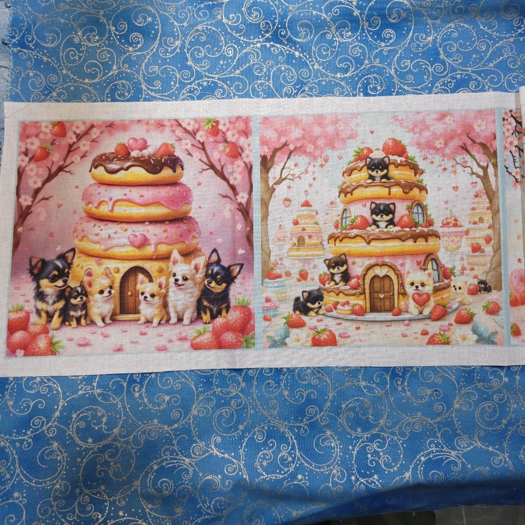 あしべ☆　ハンカチ＆パネル　チワワちゃん柄　17枚+14 枚