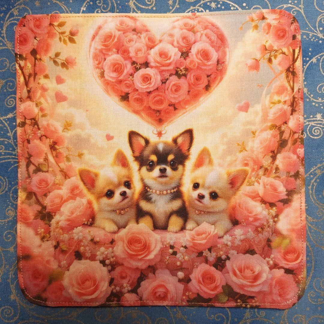 あしべ☆　ハンカチ＆パネル　チワワちゃん柄　17枚+14 枚