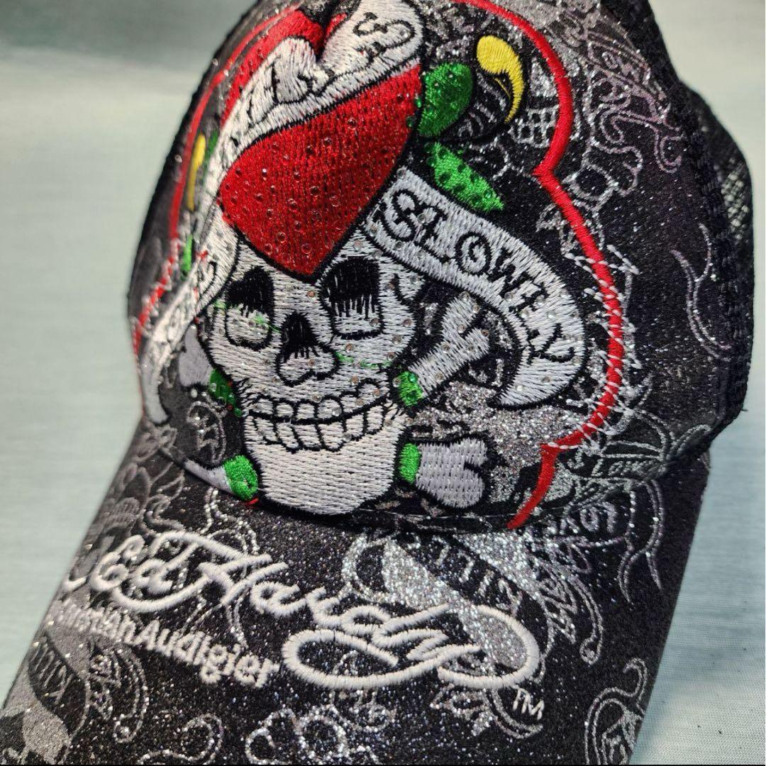 【極美品】エドハーディー　Ed Hardy　メッシュキャップ　ラメ y2k