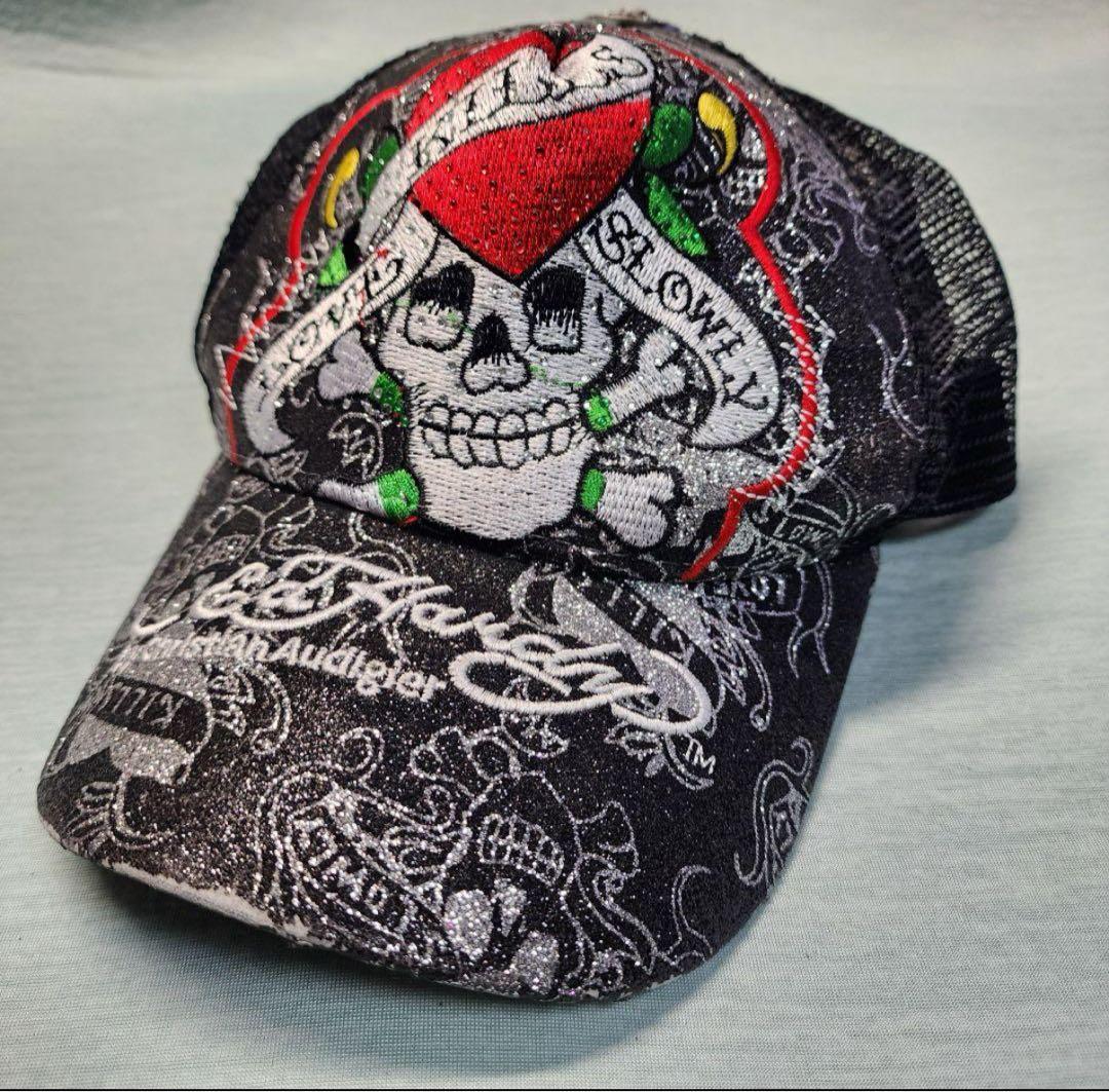 【極美品】エドハーディー　Ed Hardy　メッシュキャップ　ラメ y2k
