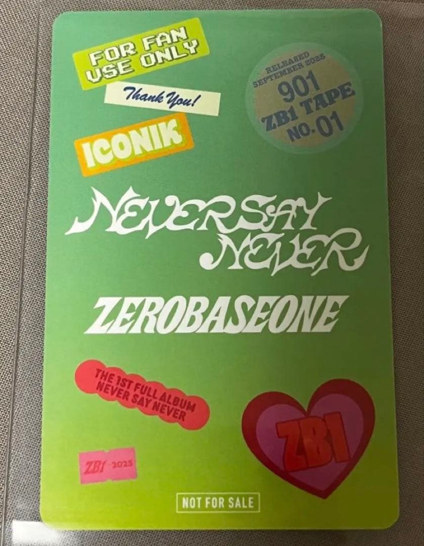 ZEROBASONE NEVERSAYNEVER ジャンハオ サイン トレカ