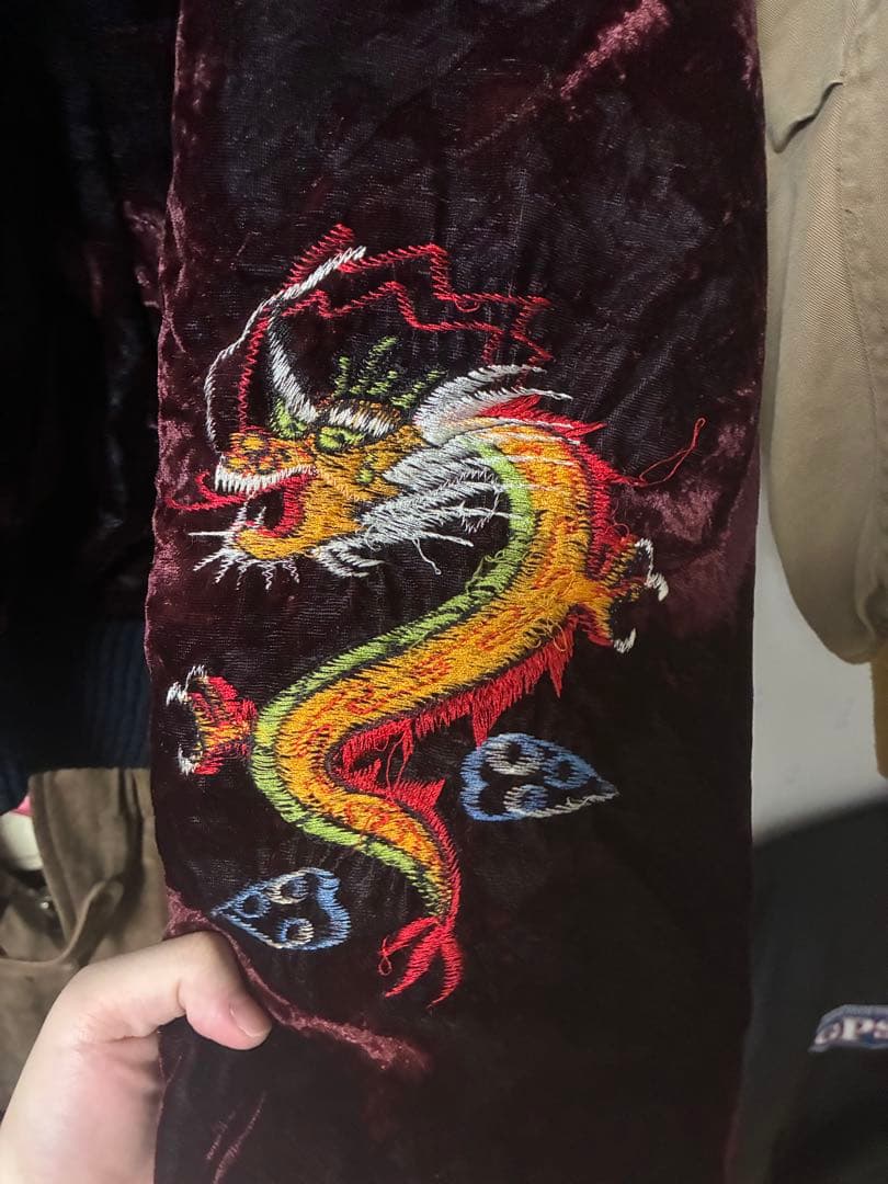別珍 スカジャン スーベニアジャケット龍刺繍 FAR EASTTOURJAPAN