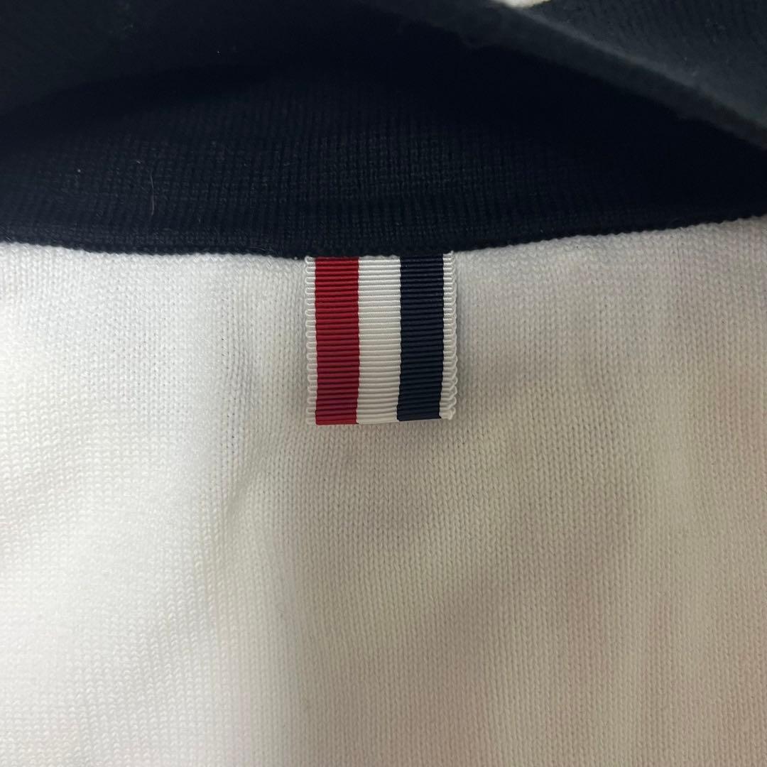 最高級 トムブラウン Thom Browne 4bar ヘクター 半袖ニット 白