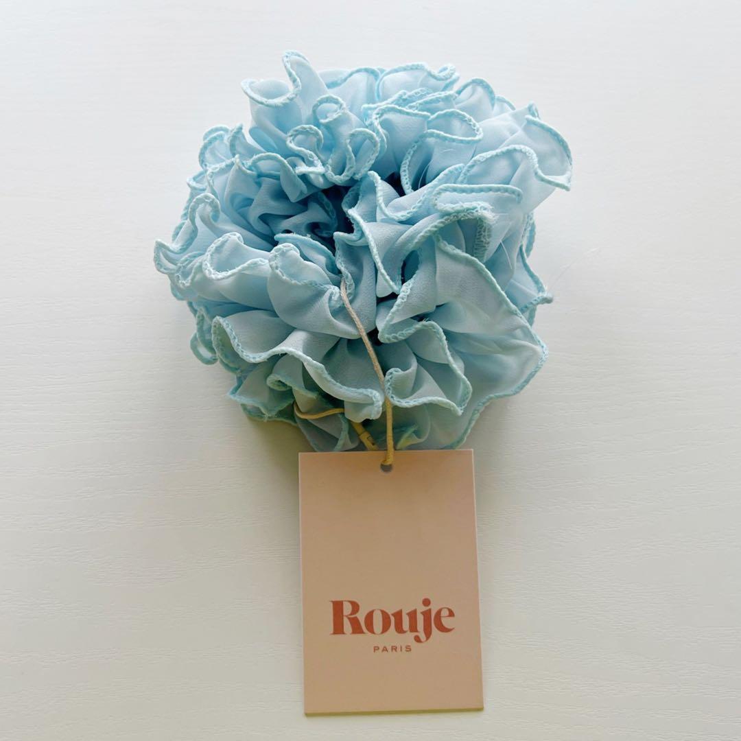 【Rouje ルージュ】可愛い フリル シュシュ ヘアーアクセサリー