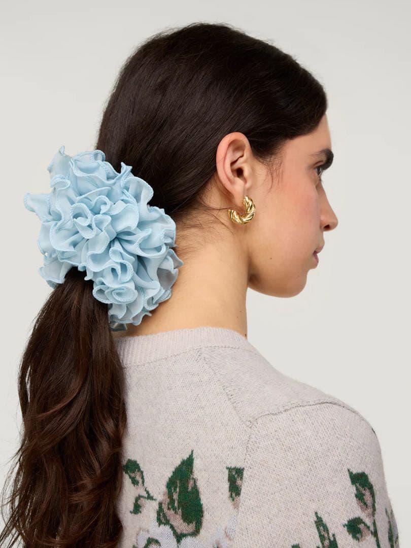 【Rouje ルージュ】可愛い フリル シュシュ ヘアーアクセサリー