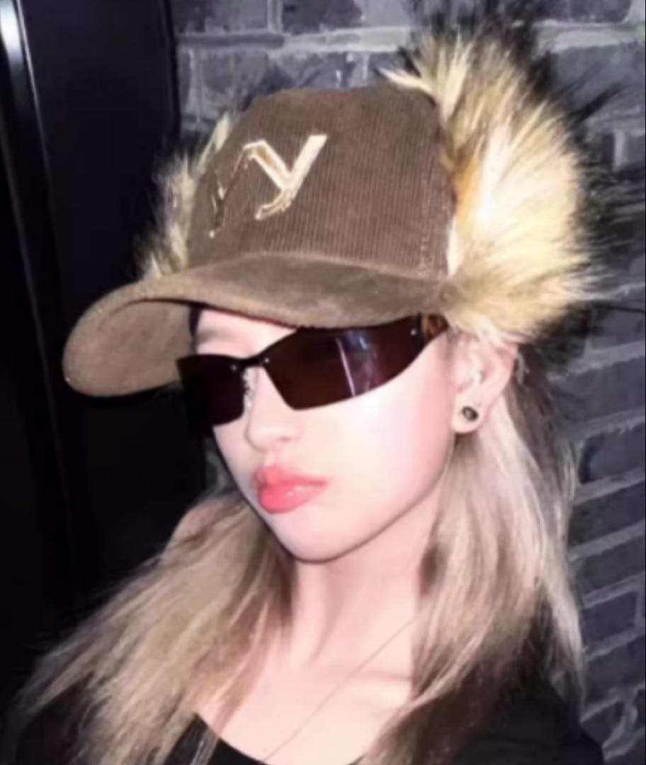 YY コーデュロイファーキャップ