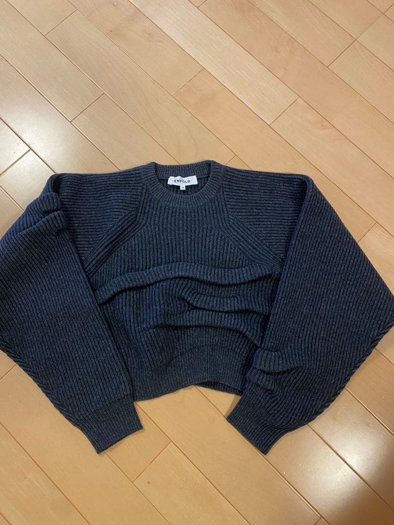 ENFOLD ニット　トップス　プルオーバー　グレー　sacai