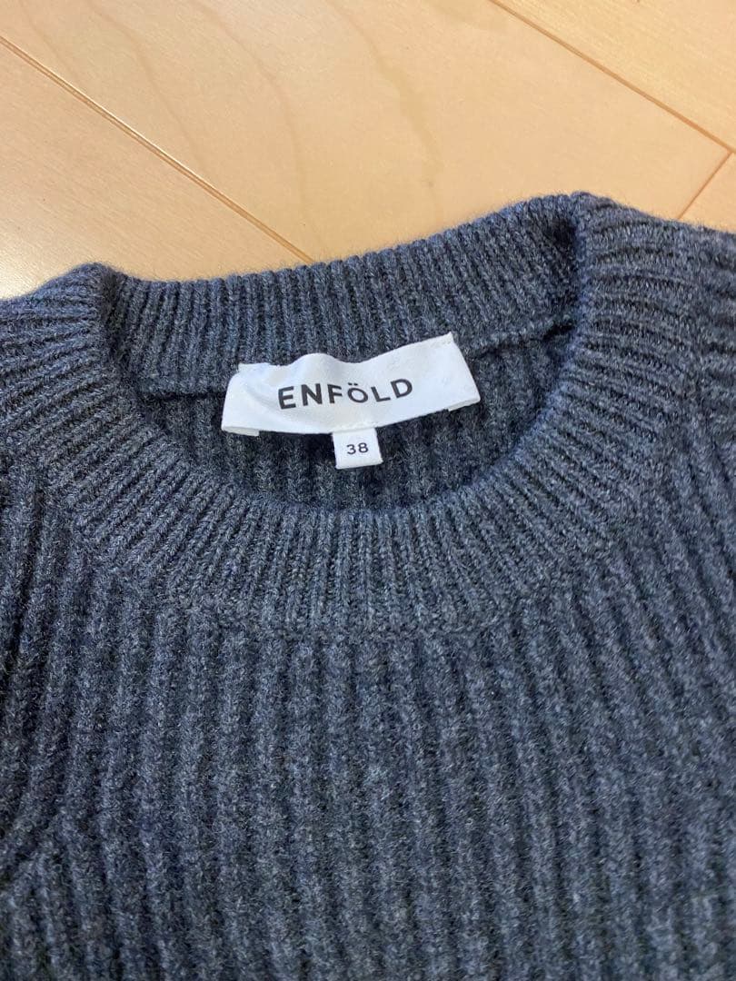 ENFOLD ニット　トップス　プルオーバー　グレー　sacai