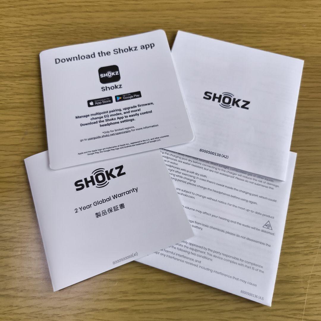 SHOKZ OpenRun Pro 骨伝導イヤホン S810 ブラック