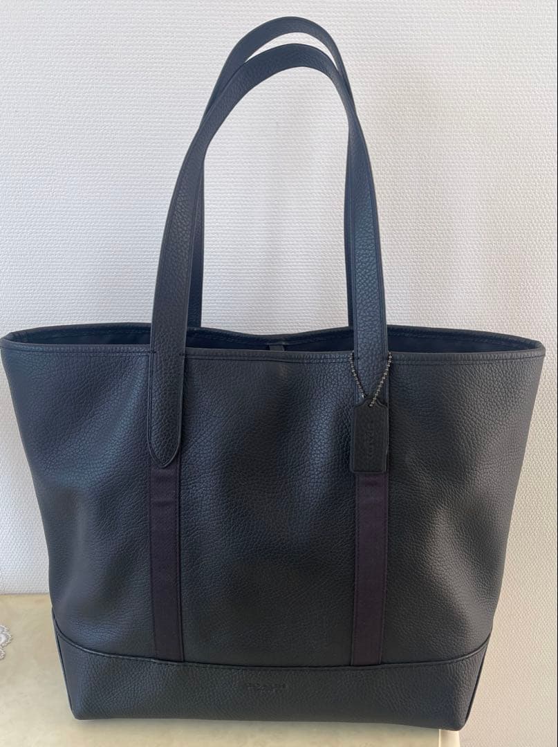 【COACH】コーチ　ブラック　レザービッグトート