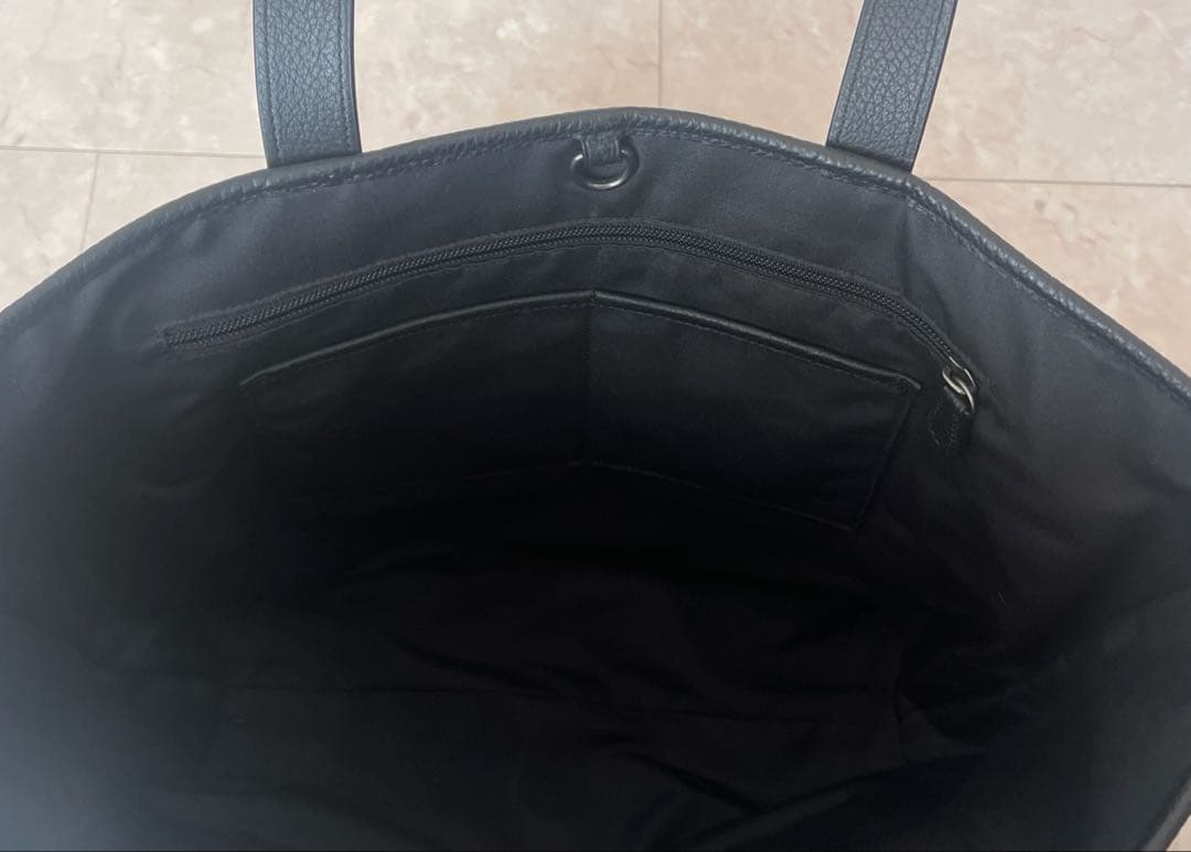 【COACH】コーチ　ブラック　レザービッグトート