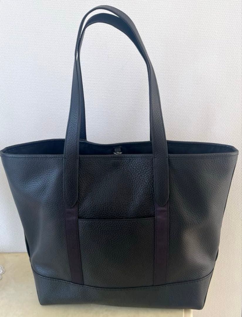 【COACH】コーチ　ブラック　レザービッグトート