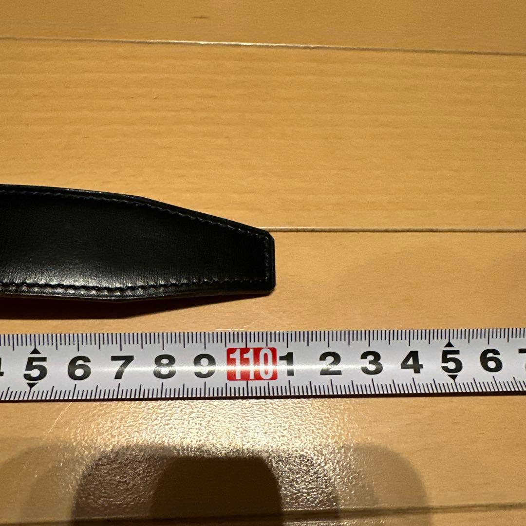 エルメス　黒レザーベルト 金色バックル 約110cm 100の刻印あり