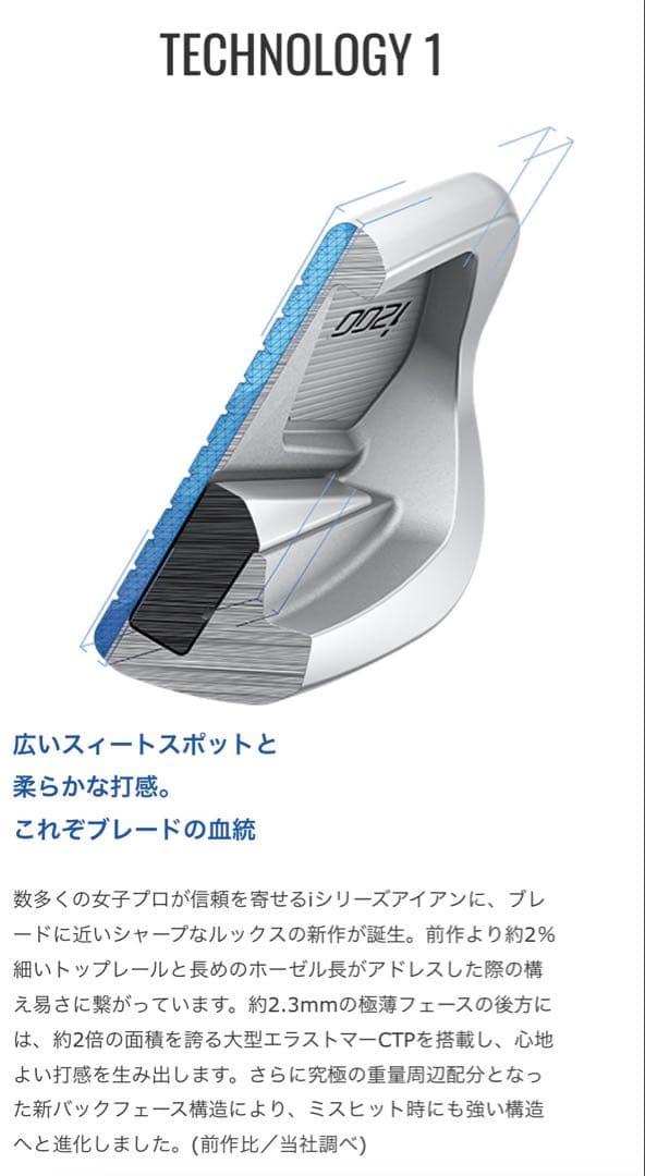 PIGN ピン　i200 アイアンセット　5〜W 6本