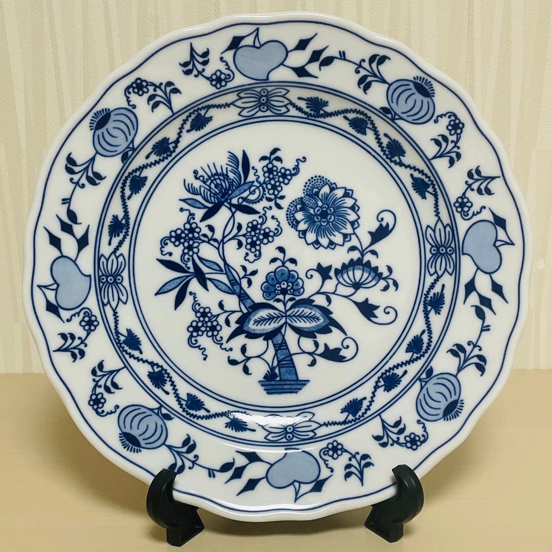 カールスバード ボヘミア ブルーオニオン 皿 プレート 直径24.5cm 6枚