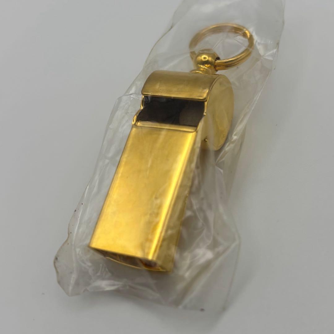 【未使用】野田鶴声社 ホイッスル ゴールド 裏刻印あり　本体のみ