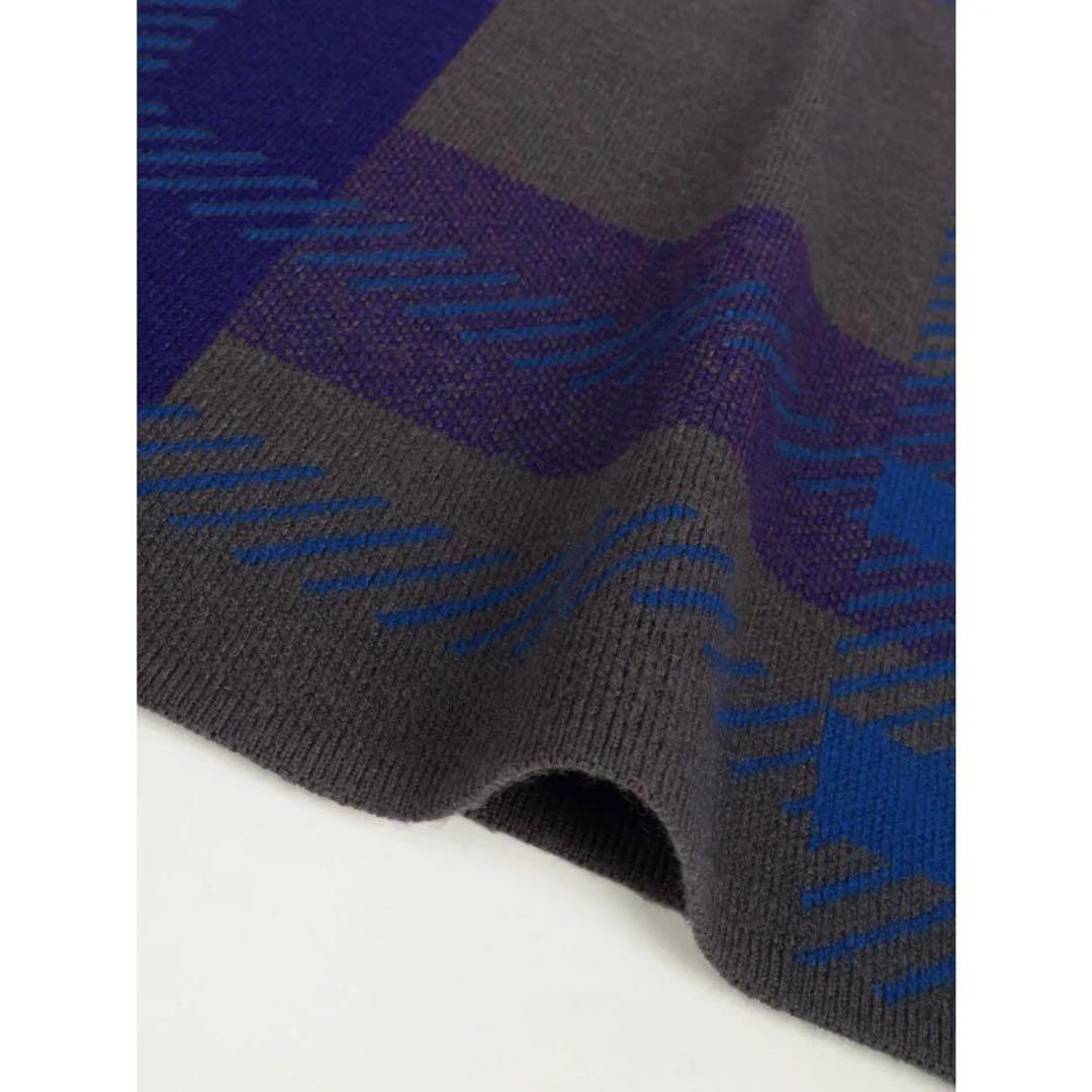 ヤマダヤ　FENNEL ビッグチェックナローニットスカート （チャコールグレー）