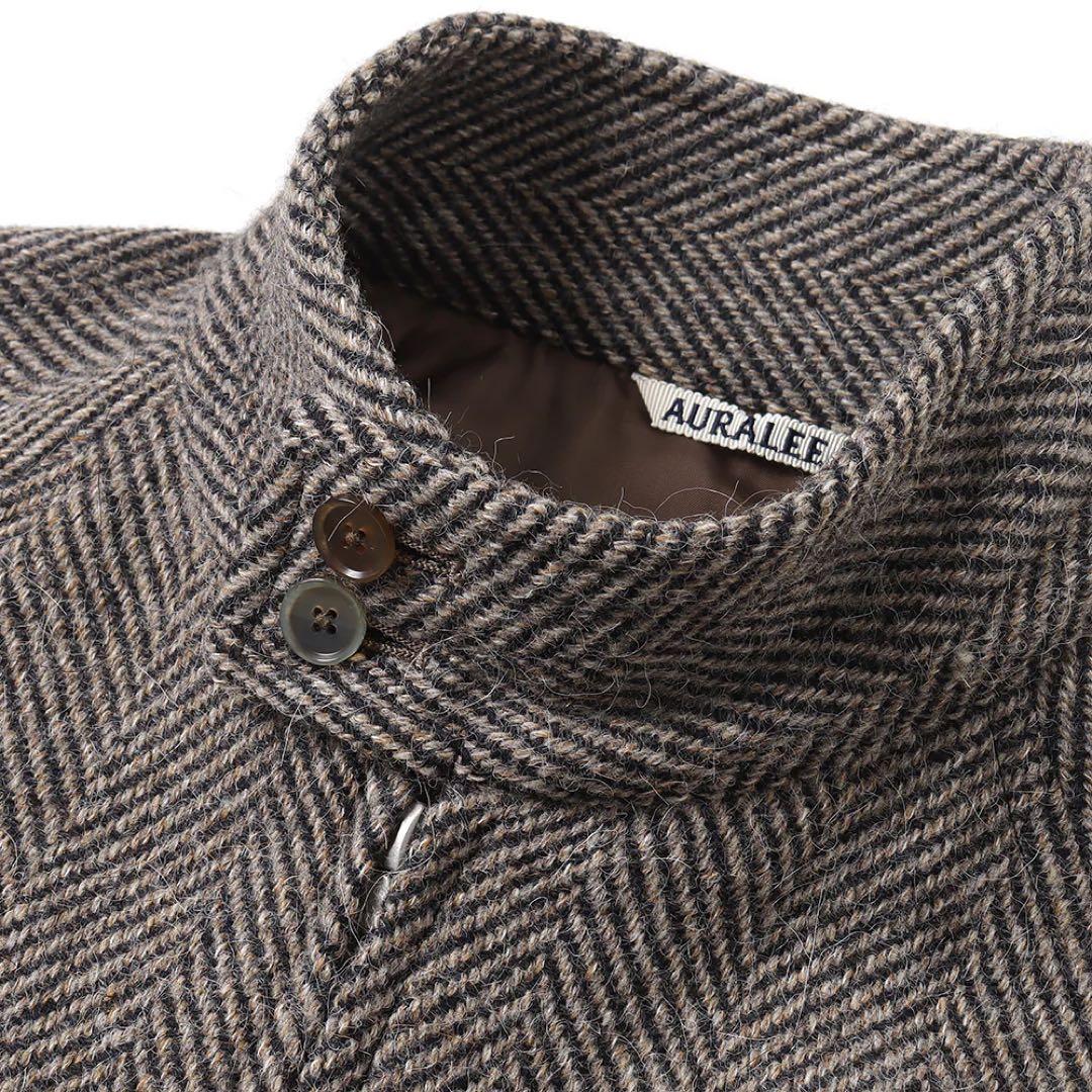 AURALEE LAMA SHETLAND WOOL ツイードブルゾン 5