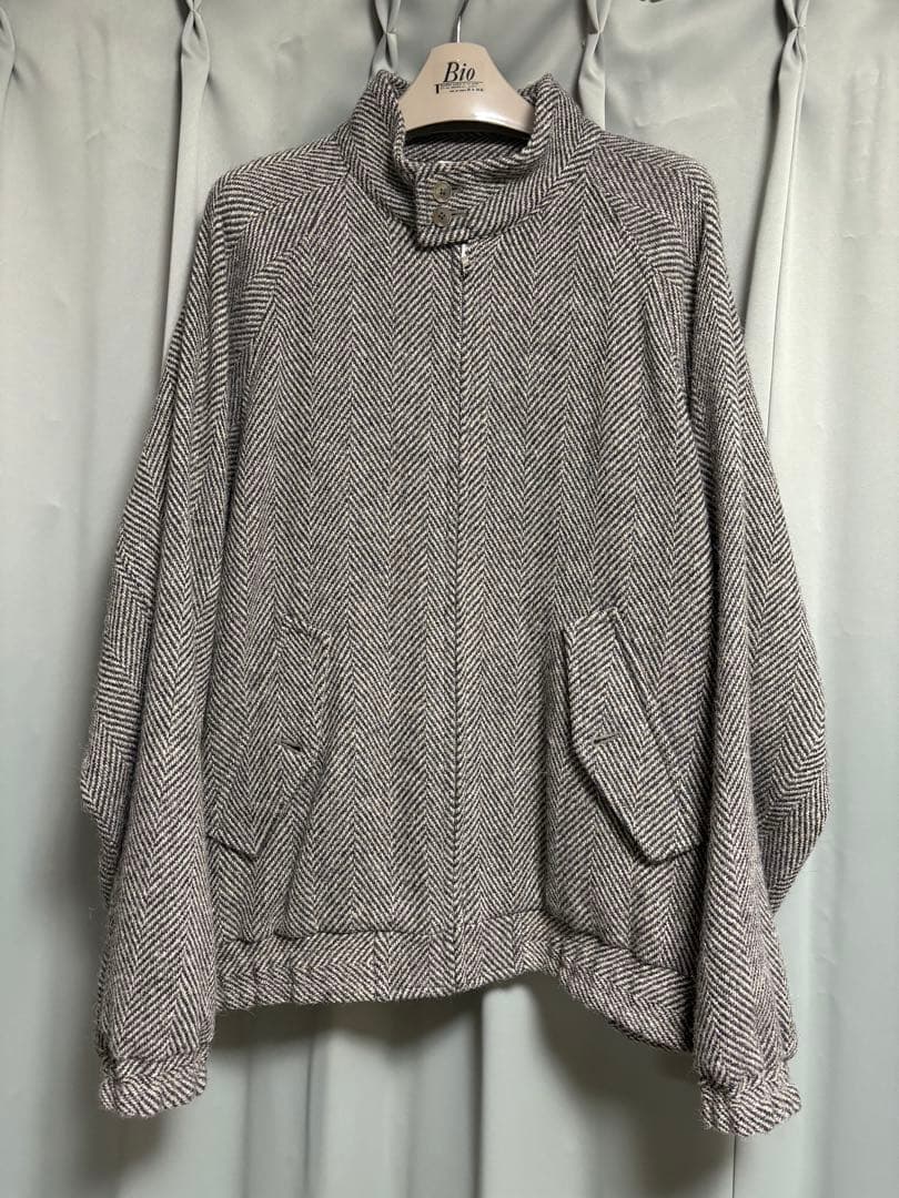 AURALEE LAMA SHETLAND WOOL ツイードブルゾン 5