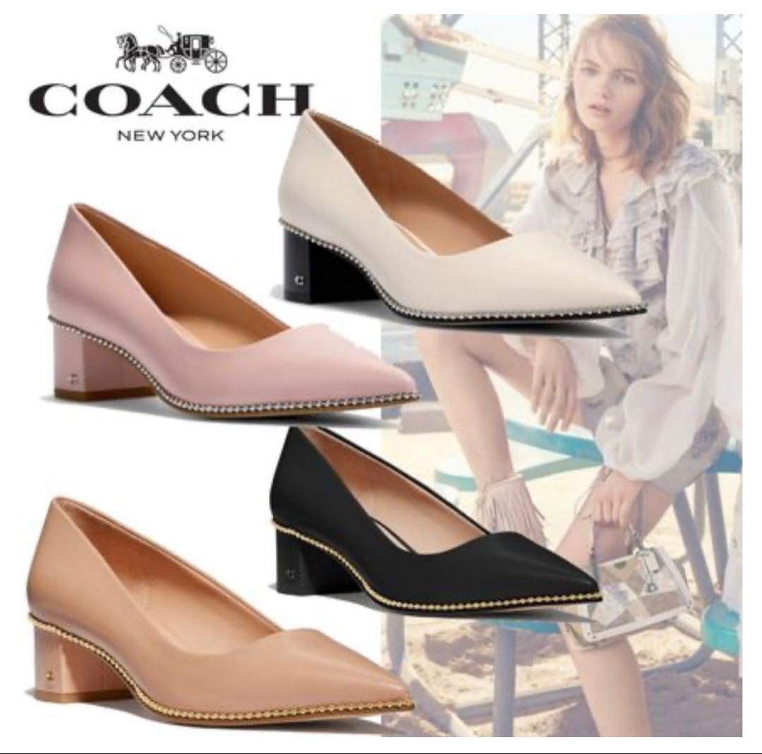 【USED】COACHコーチWilla pump スタッズアクセント 24.0