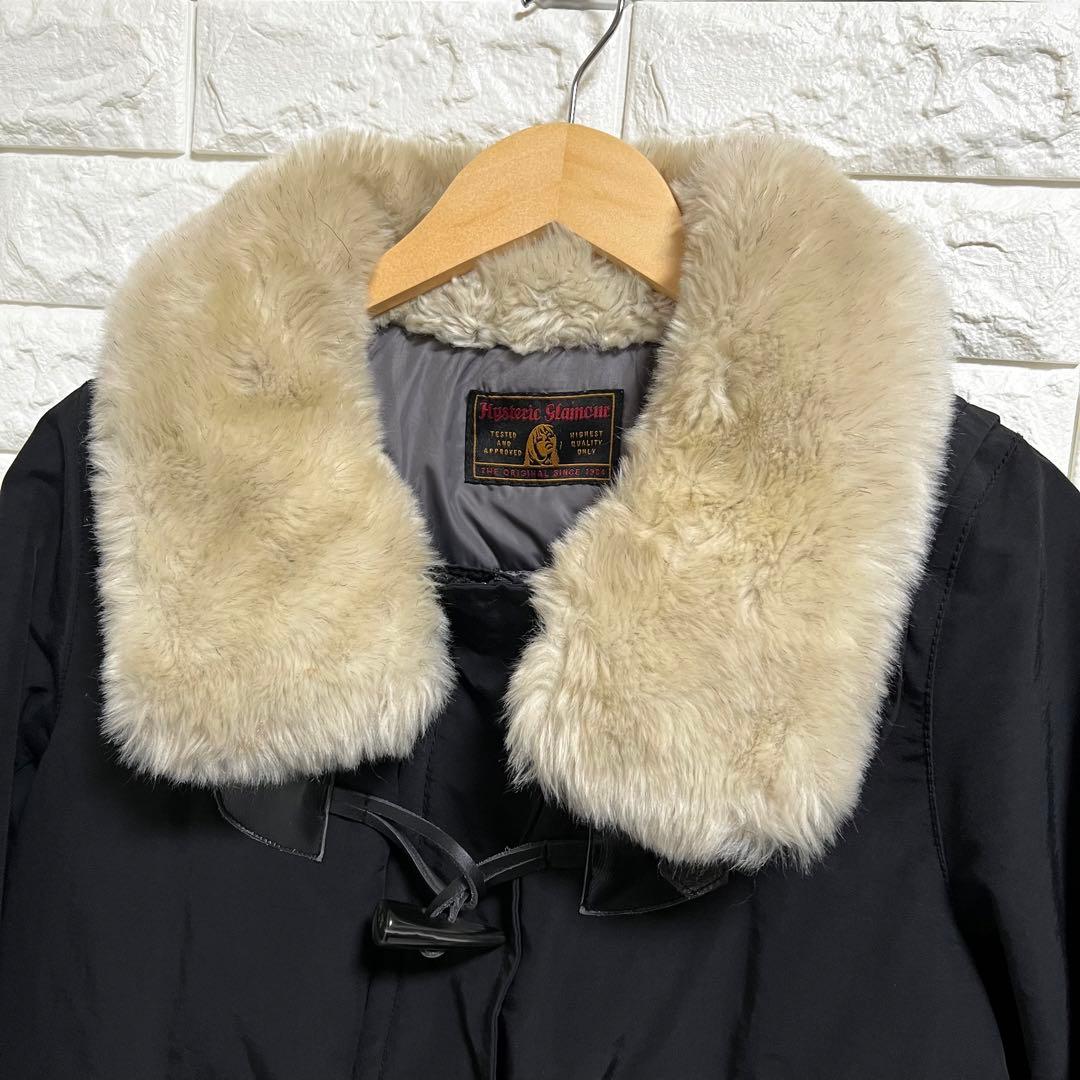 良品✨ヒステリックグラマー✨ 中綿入りダッフルコート 黒 フリーサイズ