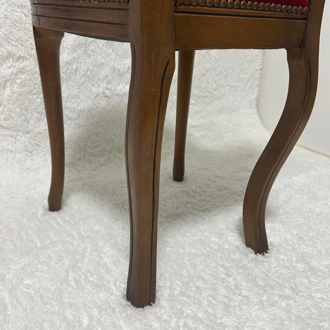 アンティーク調 猫脚チェア ロココ調 彫刻 鋲 椅子 ダイニングチェア