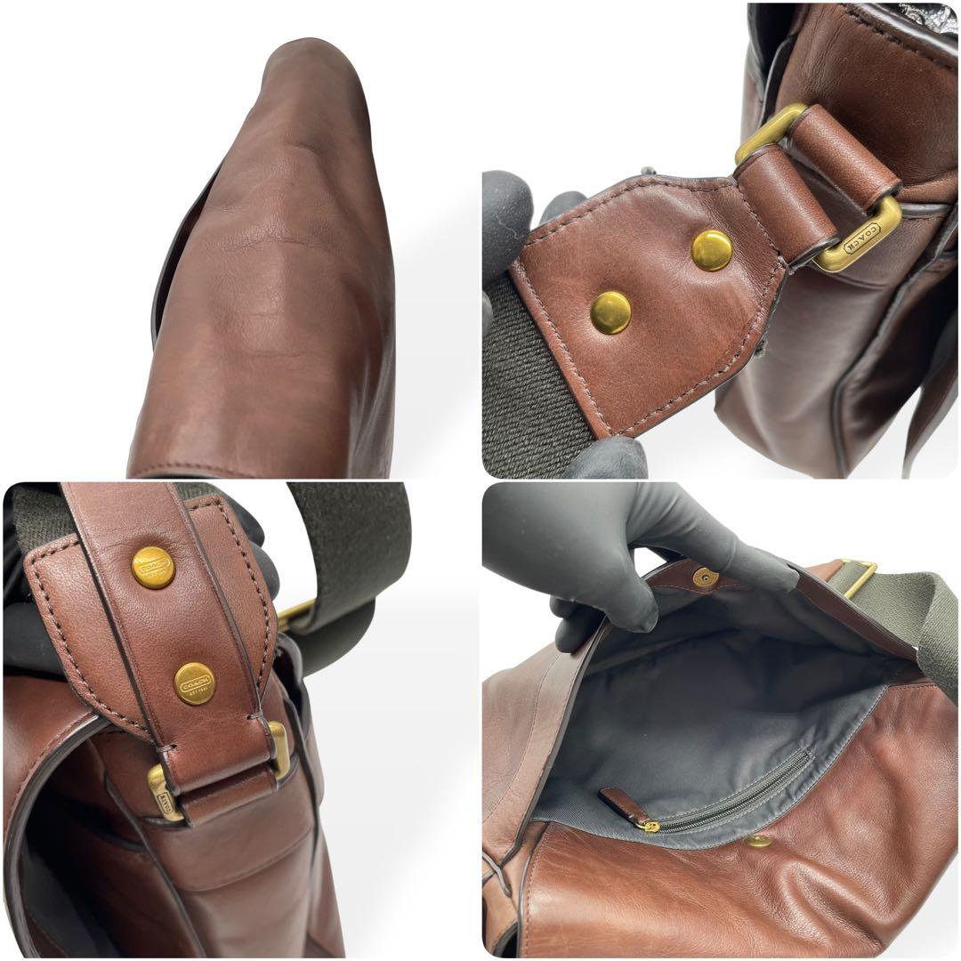 極美品　COACH コーチ　メッセンジャーバッグ　ショルダーバッグ　ブラウン